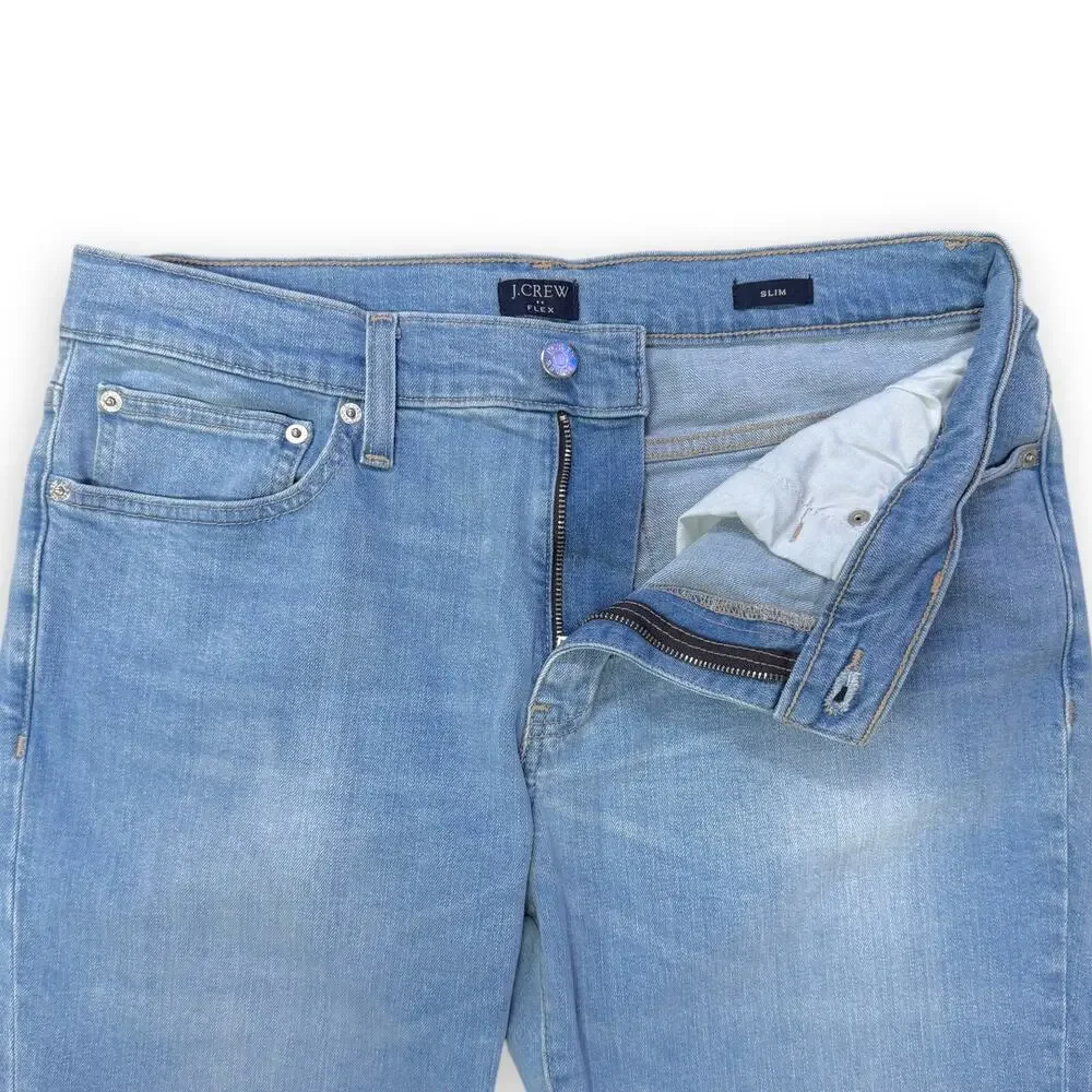 J Crew | W32 L30 | Men's Slim-Fit 5-Pocket Light Wash Signature Flex Jeans